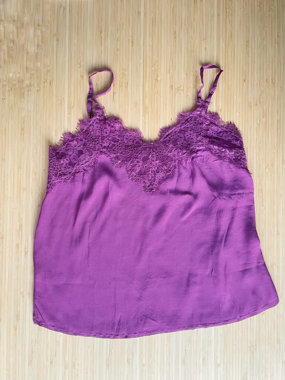 (NWOT) Abercrombie & Fitch Lace Trim Cami – Purple - XS Boho Coquette